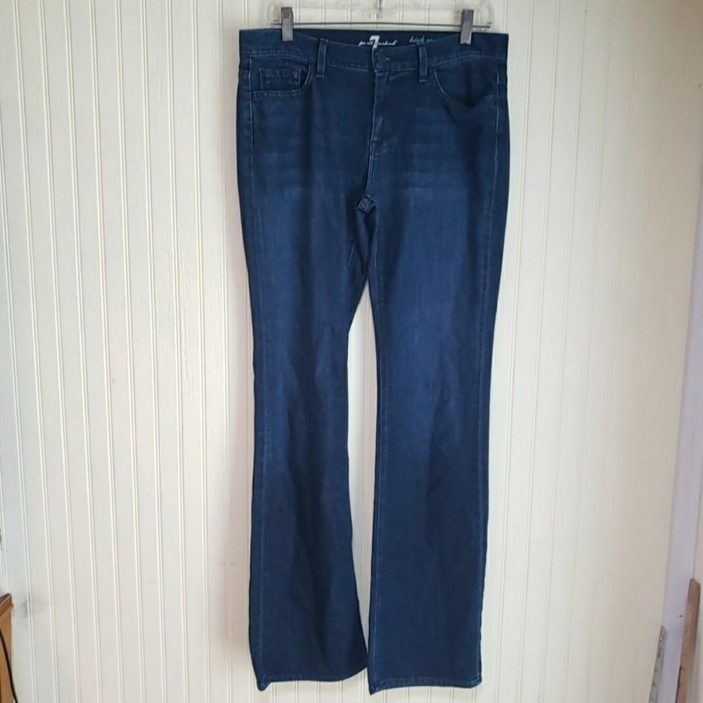 7 For All Mankind Jeans Womens‎ 30 Blue High Waist Bootcut Stretch Denim